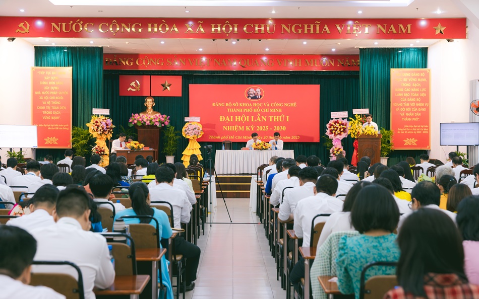 Đại hội Đảng bộ Sở Khoa học và Công nghệ TP.HCM nhiệm kỳ 2025 - 2030: kỳ vọng vai trò dẫn dắt phát triển khoa học, công nghệ, đổi mới sáng tạo